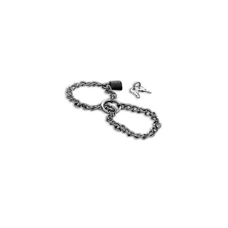 METAL HARD - HANDCUFFS WITH STAINLESS STEEL CHAIN.