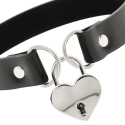 COQUETTE CHIC DESIRE - VEGAN LEATHER NECKLACE WITH HEART