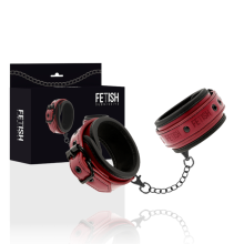 FETISH SUBMISSIVE DARK ROOM - VEGAN LEATHER HANDCUFFS WITH