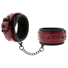 FETISH SUBMISSIVE DARK ROOM - VEGAN LEATHER HANDCUFFS WITH