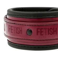 FETISH SUBMISSIVE DARK ROOM - HANDSCHELLEN AUS VEGANEM LEDER MIT NEOPRENFUTTER