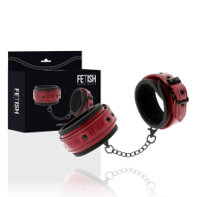 FETISH SUBMISSIVE DARK ROOM - VEGAN LEATHER ANKLE HANDCUFFS