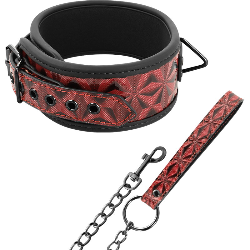 BEGME - RED EDITION PREMIUM VEGAN LEATHER COLLAR WITH NEOPRENE