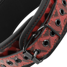 BEGME - RED EDITION PREMIUM VEGAN LEATHER COLLAR WITH NEOPRENE