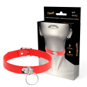 COQUETTE CHIC DESIRE - RED VEGAN LEATHER NECKLACE WOMAN FETISH