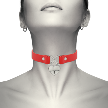 COQUETTE CHIC DESIRE - ROTE HALSKETTE AUS VEGANEM LEDER MIT