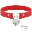 COQUETTE CHIC DESIRE - ROTE HALSKETTE AUS VEGANEM LEDER MIT