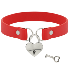 COQUETTE CHIC DESIRE - ROTE HALSKETTE AUS VEGANEM LEDER MIT