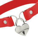 COQUETTE CHIC DESIRE - ROTE HALSKETTE AUS VEGANEM LEDER MIT