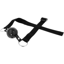 OHMAMA FETISH BALL GAG RESPIRANT EN TISSU NOIR