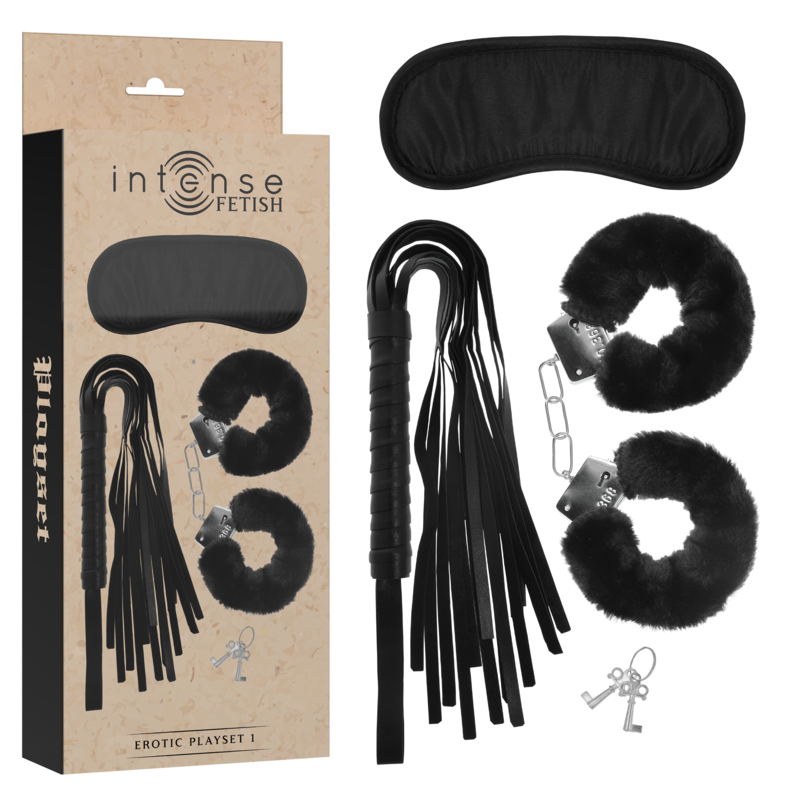 INTENSE - FETISH PLAYSET ÉROTIQUE 1 AVEC MENOTTES, MASQUE