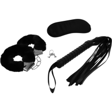 INTENSE - FETISH EROTIKSPIELSET 1 MIT HANDSCHELLEN, BLINDMASKE UND PEITSCHE