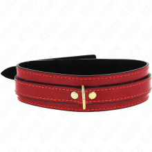 KINK - COLLIER AJUSTABLE ROUGE VIN AVEC DÉTAILS DORÉS 29-42,5