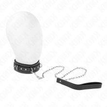 KINK - PVC LEATHER NECKLACE WITH BELT 105 CM RHINESTONE RIVET