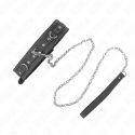 KINK - PVC LEDER HALSKETTE MIT GÜRTEL 105 CM STRASS NIETE 41,5