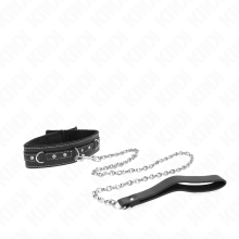 KINK - PVC LEATHER NECKLACE WITH BELT 105 CM RHINESTONE RIVET