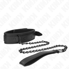 KINK - NEOPRENE BONDAGE COLLAR MODEL 2 WITH BELT 78 CM