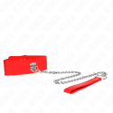 KINK - COLLIER AVEC CEINTURE 65 CM AVEC LARGE BRACELET ROUGE