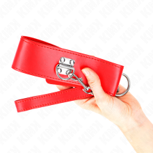 KINK - NECKLACE WITH BELT 65 CM WITH WIDE RED STRAP ADJUSTABLE