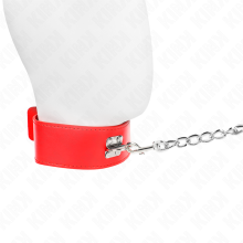 KINK - COLLIER AVEC CEINTURE 65 CM AVEC LARGE BRACELET ROUGE