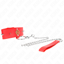 KINK - COLLIER DIAMANTS ROUGES AVEC CEINTURE 65 CM AJDUSTABLE