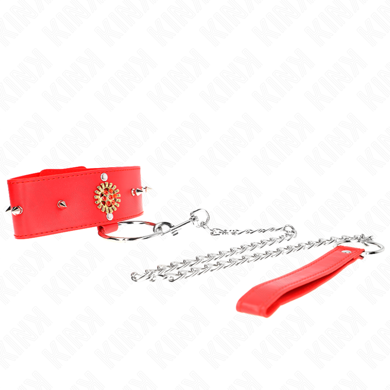 KINK - COLAR DE DIAMANTE VERMELHO COM CINTO 65 CM AJDUSTÁVEL