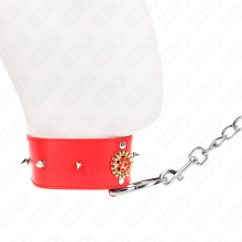 KINK - COLLIER DIAMANTS ROUGES AVEC CEINTURE 65 CM AJDUSTABLE