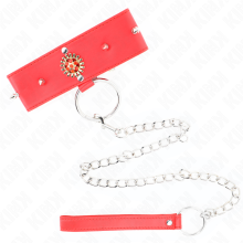 KINK - RED DIAMOND NECKLACE WITH BELT 65 CM AJDUSTABLE 35-51 CM