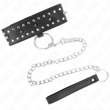 KINK - NECKLACE WITH LEASH 65 CM WITH SILVER STUDS MODEL 1