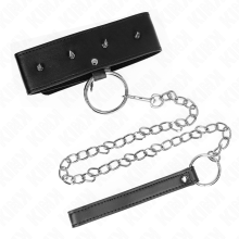 KINK - NECKLACE 65 CM WITH LEASH WITH SILVER STUDS MODEL 2