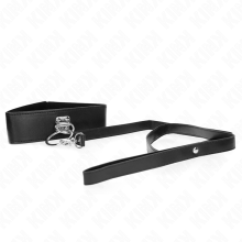 KINK - STUDDED LEASH 116 CM COLLAR WITH LEATHERETTE STRAP 50 X