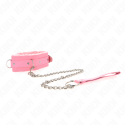 KINK - COLLAR WITH LEASH 65 CM WITH RESTRICTIONS PINK 36-42 CM