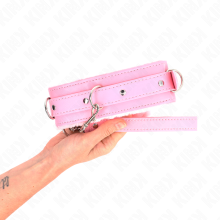 KINK - COLLAR WITH LEASH 65 CM WITH RESTRICTIONS PINK 36-42 CM