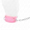 KINK - COLLAR WITH LEASH 65 CM WITH RESTRICTIONS PINK 36-42 CM