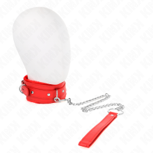 KINK - COLAR COM TRELA 65 CM COM RESTRIÇÕES VERMELHO 36-42 CM X