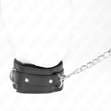 KINK - COLLAR WITH LEASH 65 CM WITH RESTRICTIONS BLACK 36-42 CM