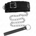 KINK - COLLAR WITH LEASH 65 CM WITH RESTRICTIONS BLACK 36-42 CM