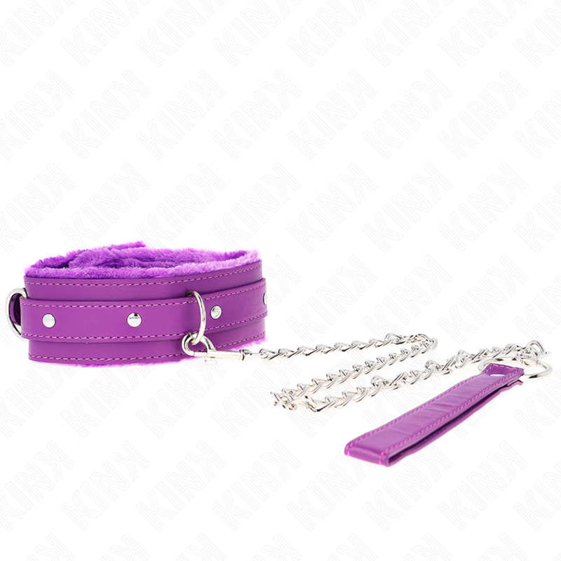 KINK - COLLAR WITH LEASH 65 CM WITH RESTRICTIONS PURPLE 36-42