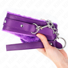 KINK - COLLAR WITH LEASH 65 CM WITH RESTRICTIONS PURPLE 36-42