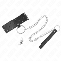 KINK - NECKLACE WITH LEASH 65 CM WITH SILVER STUDS MODEL 5