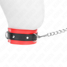 KINK - HALSBAND MIT GÜRTEL 65 CM MIT RIEMEN ROT 54 X 4,5 CM