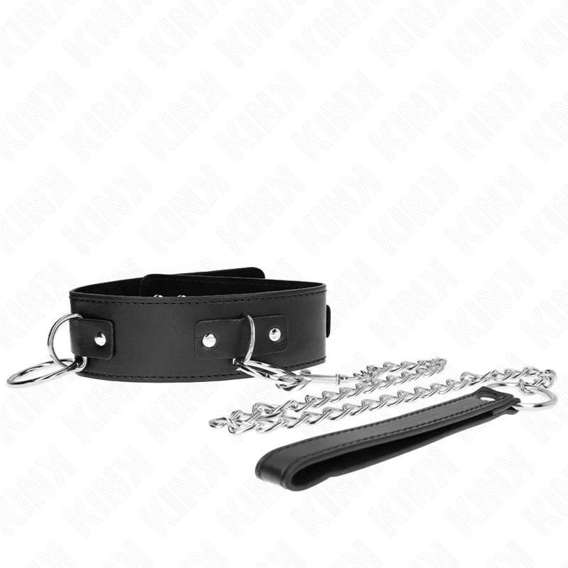 KINK - COLLIER AVEC LAISSE 65 CM 3 ANNEAUX MODÈLE 2 RÉGLABLE