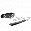 KINK - COLLIER RIVET ANNEAU AVEC CEINTURE 65 CM NOIR AJUSTABLE