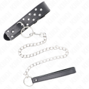 KINK - RING RIVET STRAP NECKLACE WITH BELT 65 CM BLACK