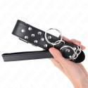 KINK - COLLIER RIVET ANNEAU AVEC CEINTURE 65 CM NOIR AJUSTABLE