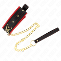 KINK - HALSBAND MIT LEINE AUS EINFACHER STOFF, VERSTELLBAR 33-48 CM X 5,7 CM