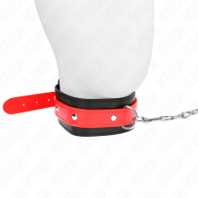 KINK - COLLIER AVEC BRACELET ROUGE 65 CM AJUSTABLE 36-43 CM X 5