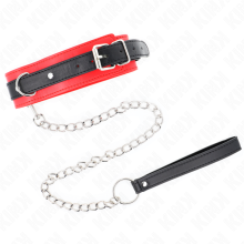 KINK - BASIC MODEL COLLAR WITH LEASH 65 CM MODEL 3 RED 53 X 5 CM