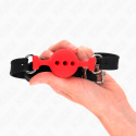 KINK - FULL SILICONE GAG 55 x 2 CM WITH 4 CM BALL SIZE S RED