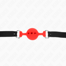 KINK - FULL SILICONE GAG 55 x 2 CM WITH 4 CM BALL SIZE S RED